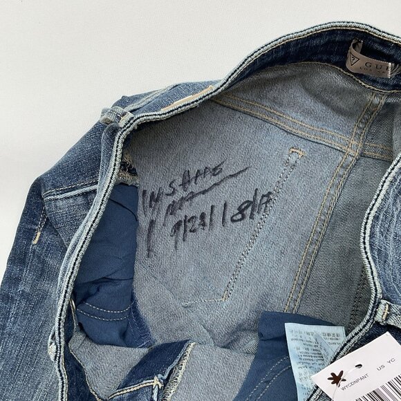 Guess Women’s Low Rise Boot Cut Jeans In Blue Denim Size 27 - Picture 8 of 14